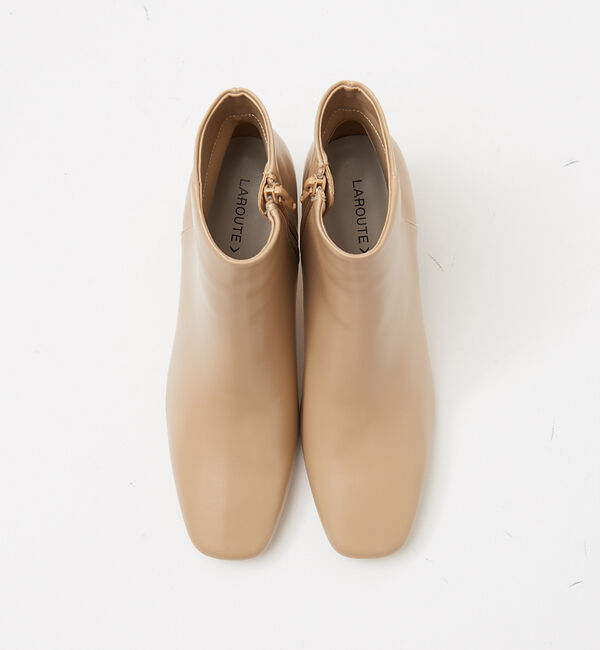 AU BANNISTER「【LAROUTE】スクエアトゥブーツ」|ショートブーツ|