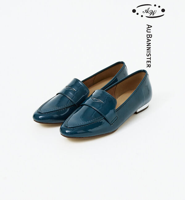 AU BANNISTER「【晴雨兼用】生活防水ローファー」|レインシューズ|グリーン