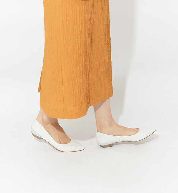 AU BANNISTER「【累計1万足突破！】ボロネーゼ カッター フラットパンプス」|パンプス|ホワイト