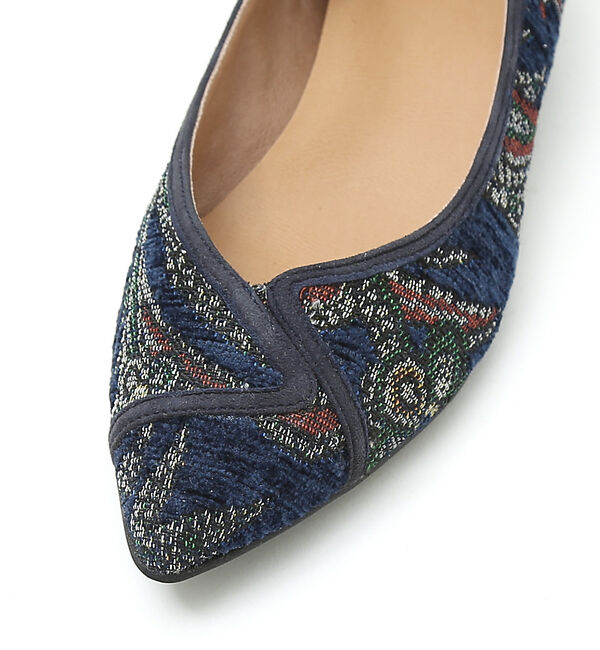 AU BANNISTER「パイピングデザインフラットパンプス」|パンプス|