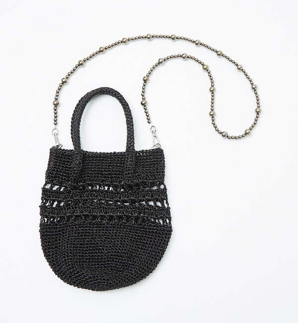 LOWELL things「●SOUER/マクラメビーズショルダー」|ショルダー・メッセンジャー|ブラック