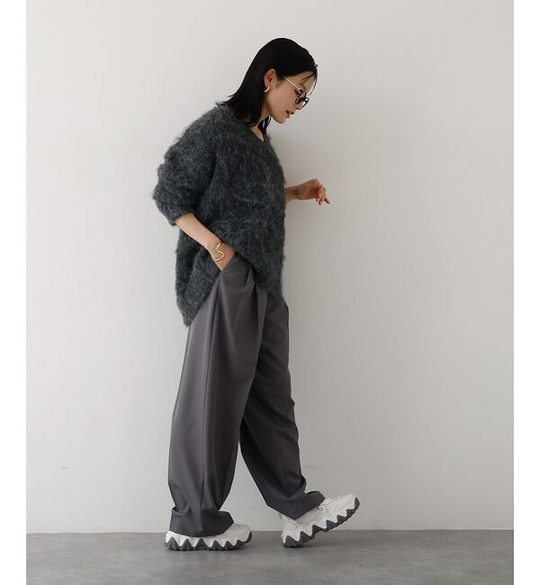 abahouse mavie「【後ろウエストゴム】タックワイドスラックス　m_01/シーズンレス/メンズライク」|その他|