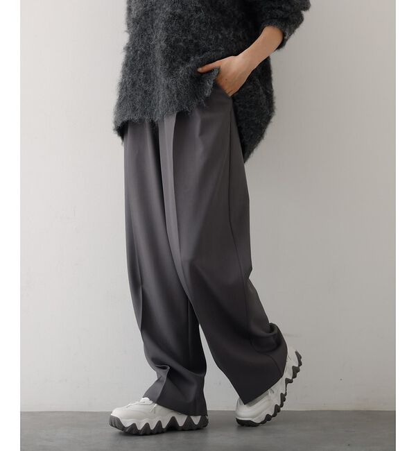 abahouse mavie「【後ろウエストゴム】タックワイドスラックス　m_01/シーズンレス/メンズライク」|その他|