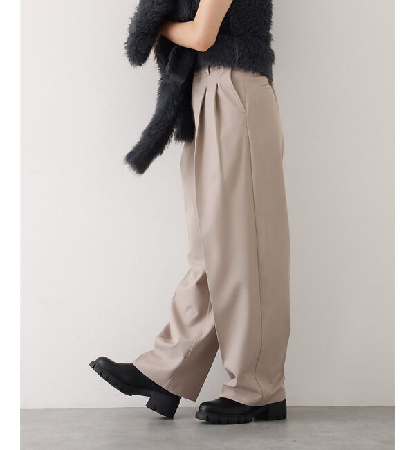 abahouse mavie「【後ろウエストゴム】タックワイドスラックス　m_01/シーズンレス/メンズライク」|その他|