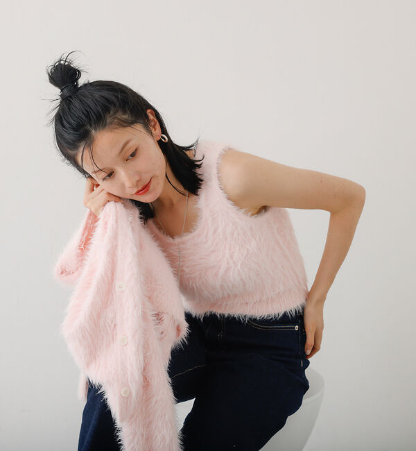 abahouse mavie「【２点セット】シャギーニットアンサンブル」|ニット・セーター|