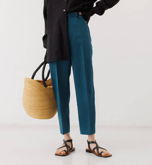 The Store by C' 「【LOEFF】ダブル サテン テーパードパンツ」|その他|ダークグリーン