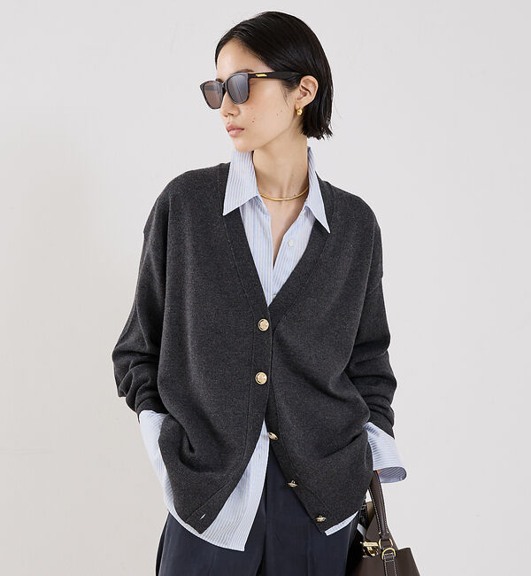 The Store by C' 「【COCUCA】オーバーサイズカーディガン」|カーディガン|チャコールグレー