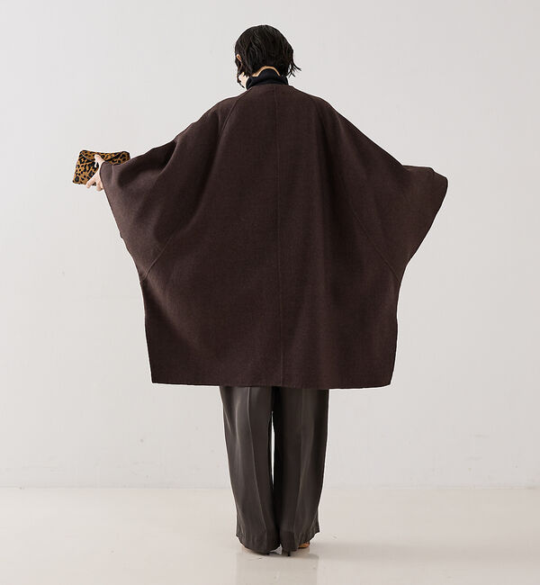 The Store by C' 「【COCUCA】リバーカラーケープ」|ノーカラーコート|