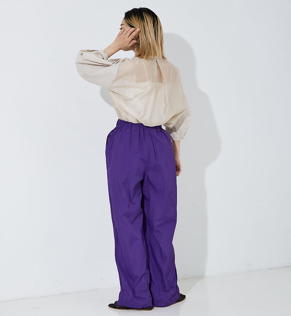 NOMINE「【セットアップ着用可】シアー コンビ5分袖 襟付きシャツ」|シャツ・ブラウス|