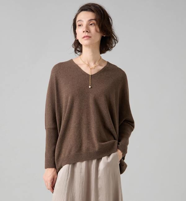 Liesse「【定番】カシミア混Vネックビッグニット」|ニット・セーター|
