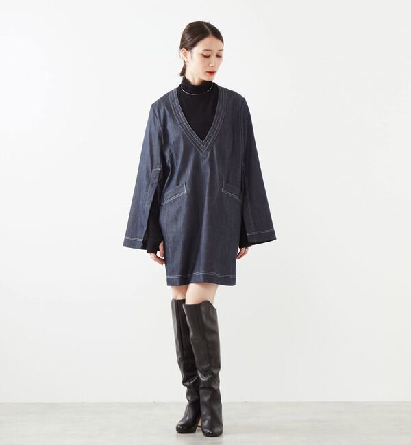 Soffitto「Vネックミニワンピース」|ワンピース|