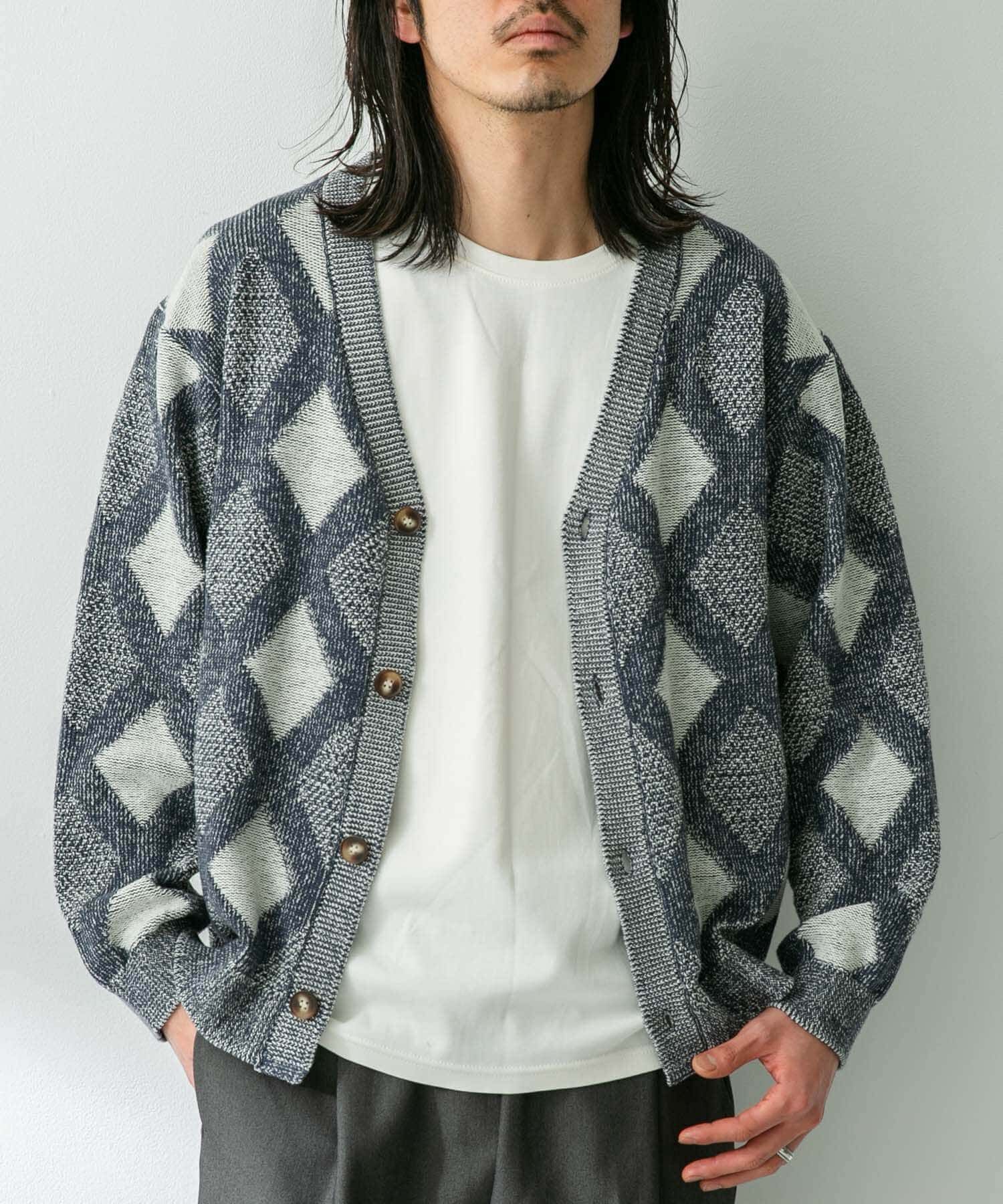 Sonny Label 「ジャガードVネックニットカーディガン」|カーディガン|オフホワイト