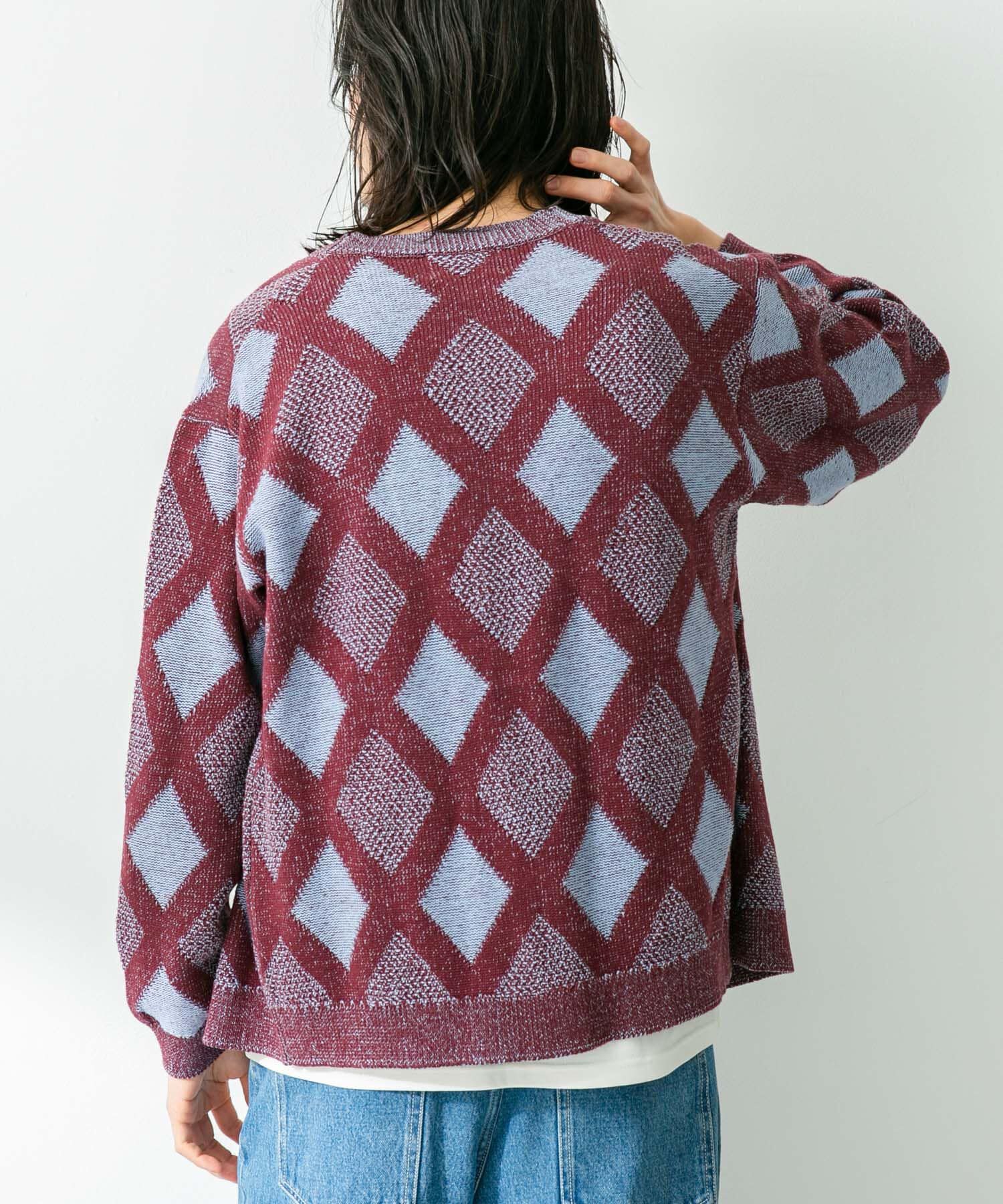 Sonny Label 「ジャガードVネックニットカーディガン」|カーディガン|