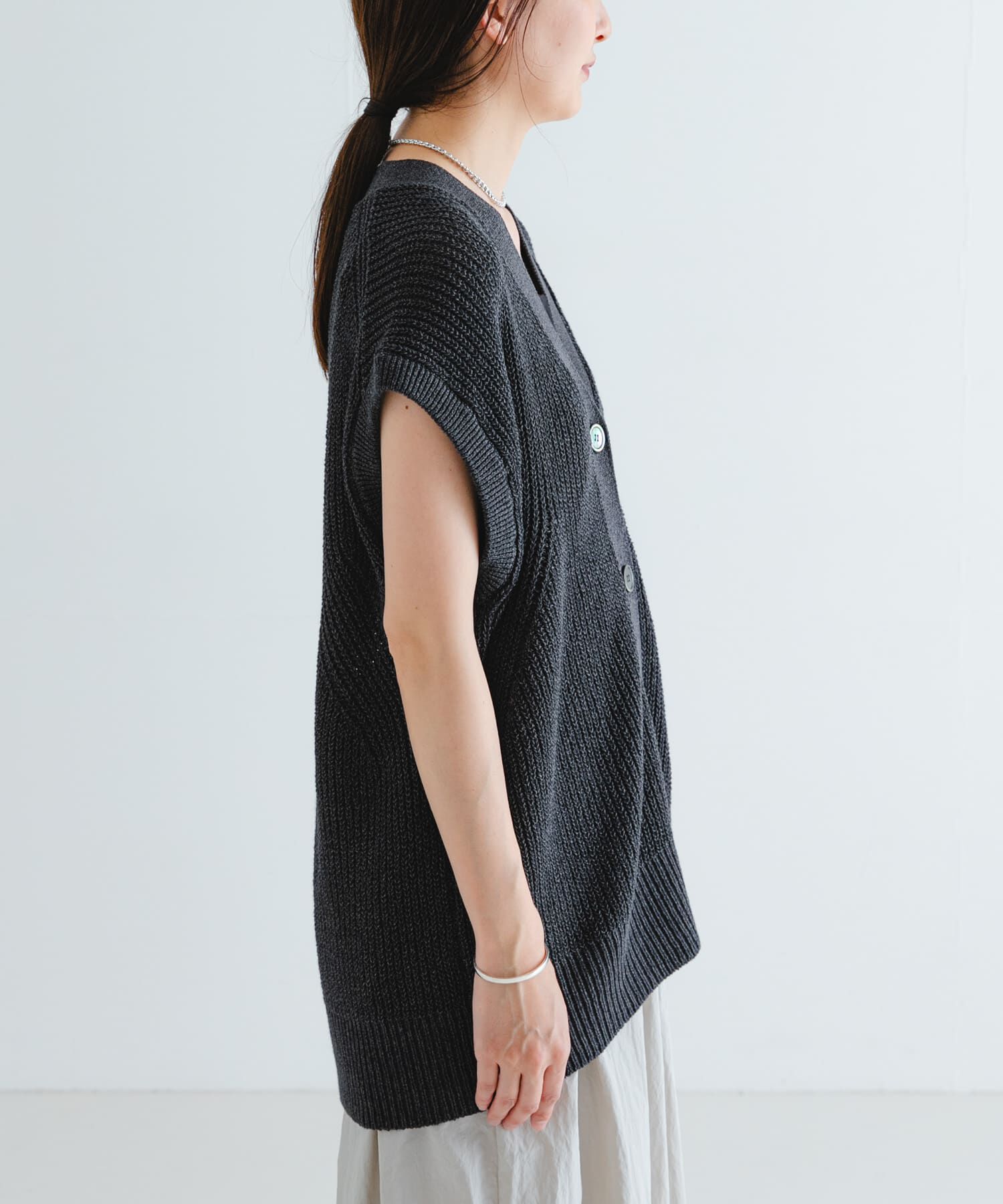 URBAN RESEARCH「ペーパーヤーンチュニックニットベスト」|ベスト・ジレ|