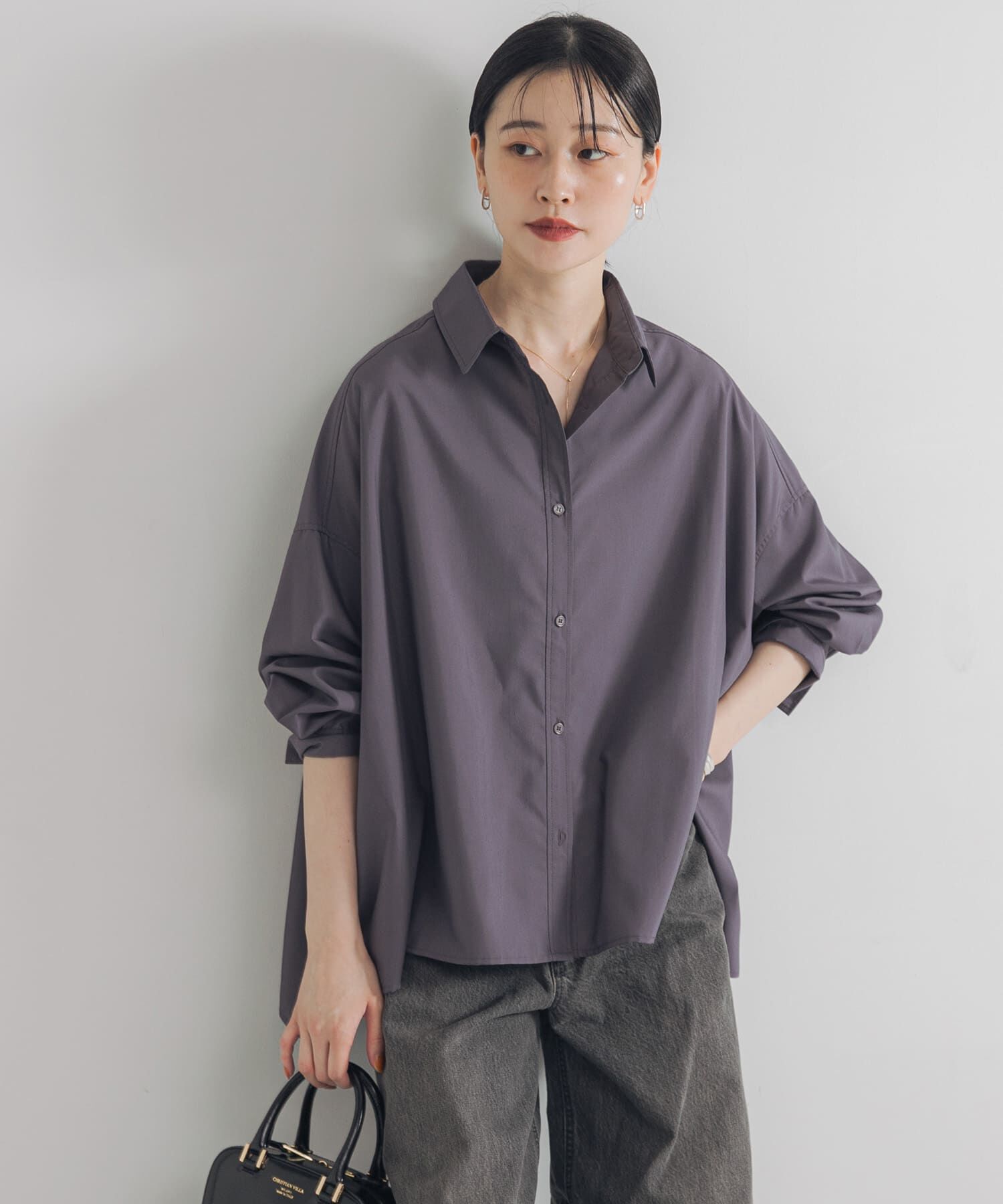 URBAN RESEARCH「ドルマンスリーブシャツ」|シャツ・ブラウス|チャコールグレー