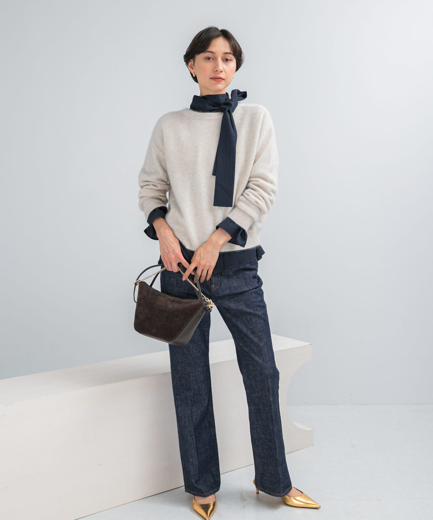 URBAN RESEARCH ROSSO「エアリーニット2WAYカーディガン」|カーディガン|