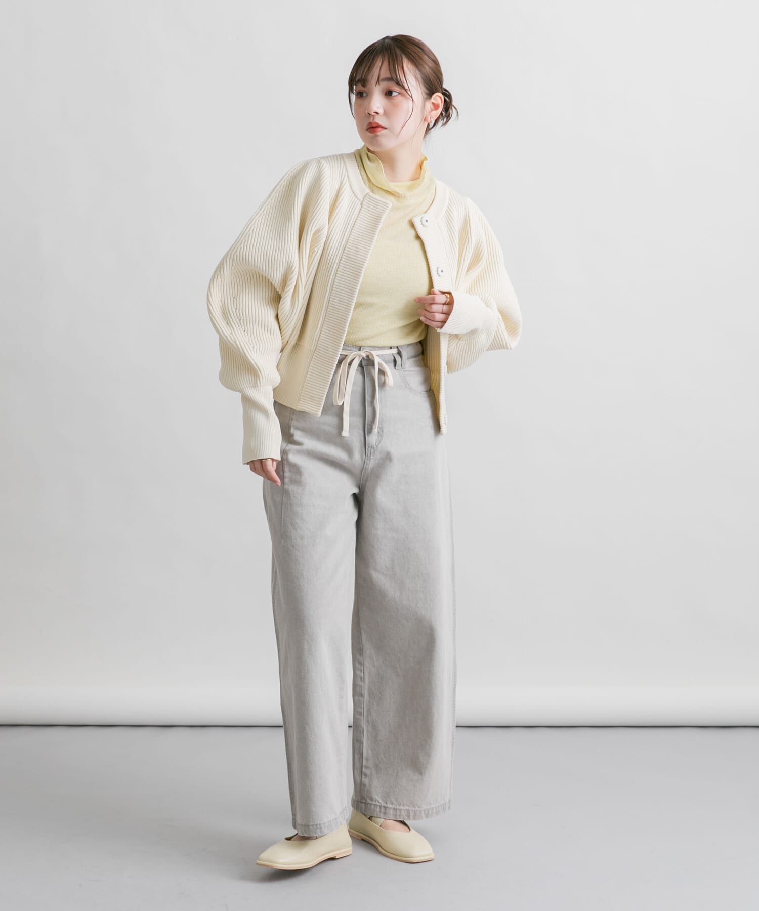  「『2サイズ展開』ドローストリングデニム」|デニム|