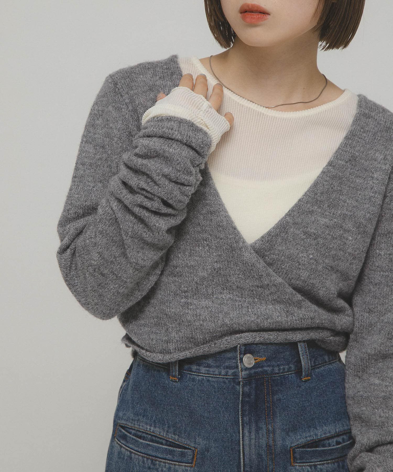  「シアーベロアシャーリングスリーブトップス」|Tシャツ・カットソー|