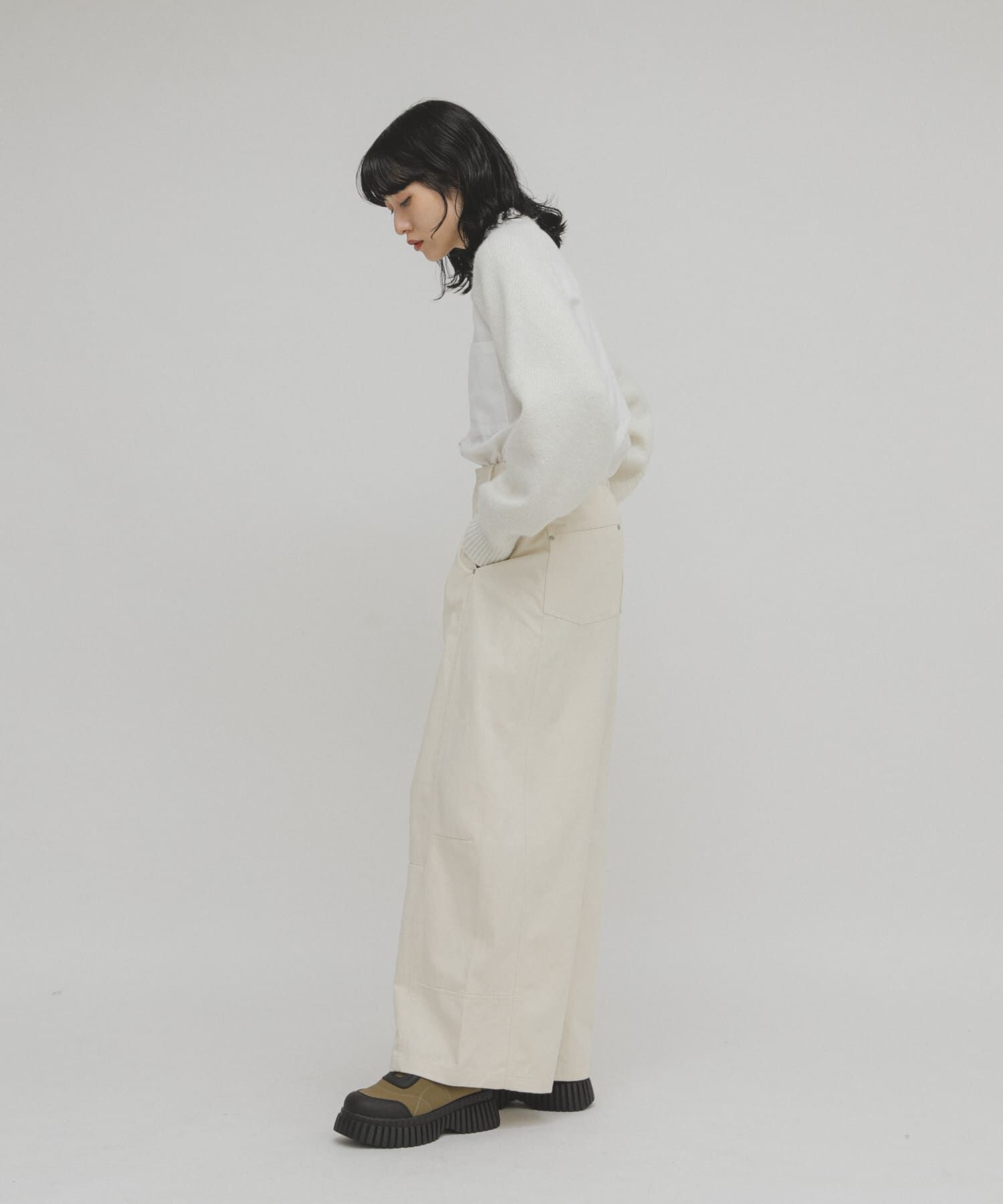  「ニットスリーブデザインシャツ」|シャツ・ブラウス|