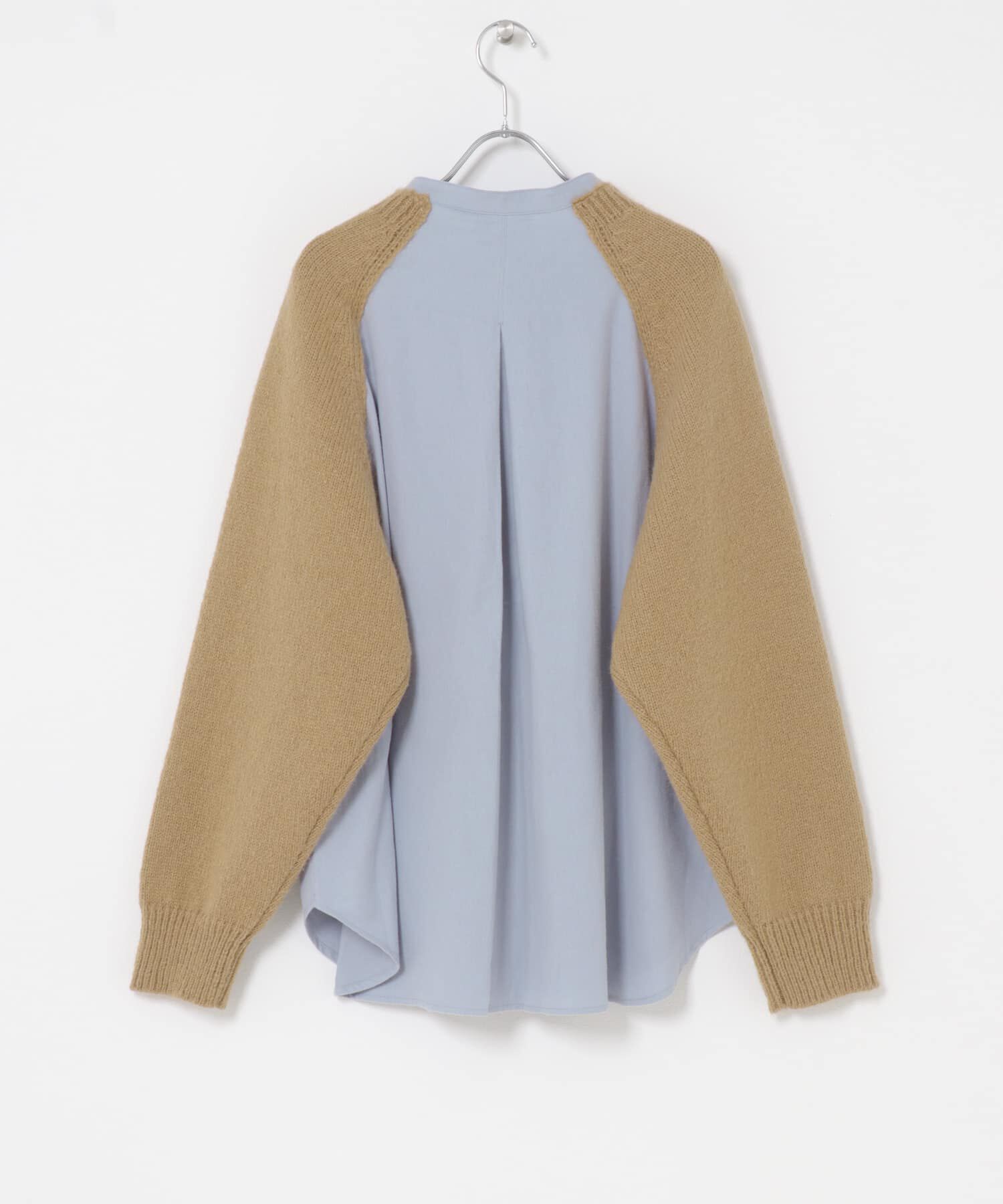  「ニットスリーブデザインシャツ」|シャツ・ブラウス|