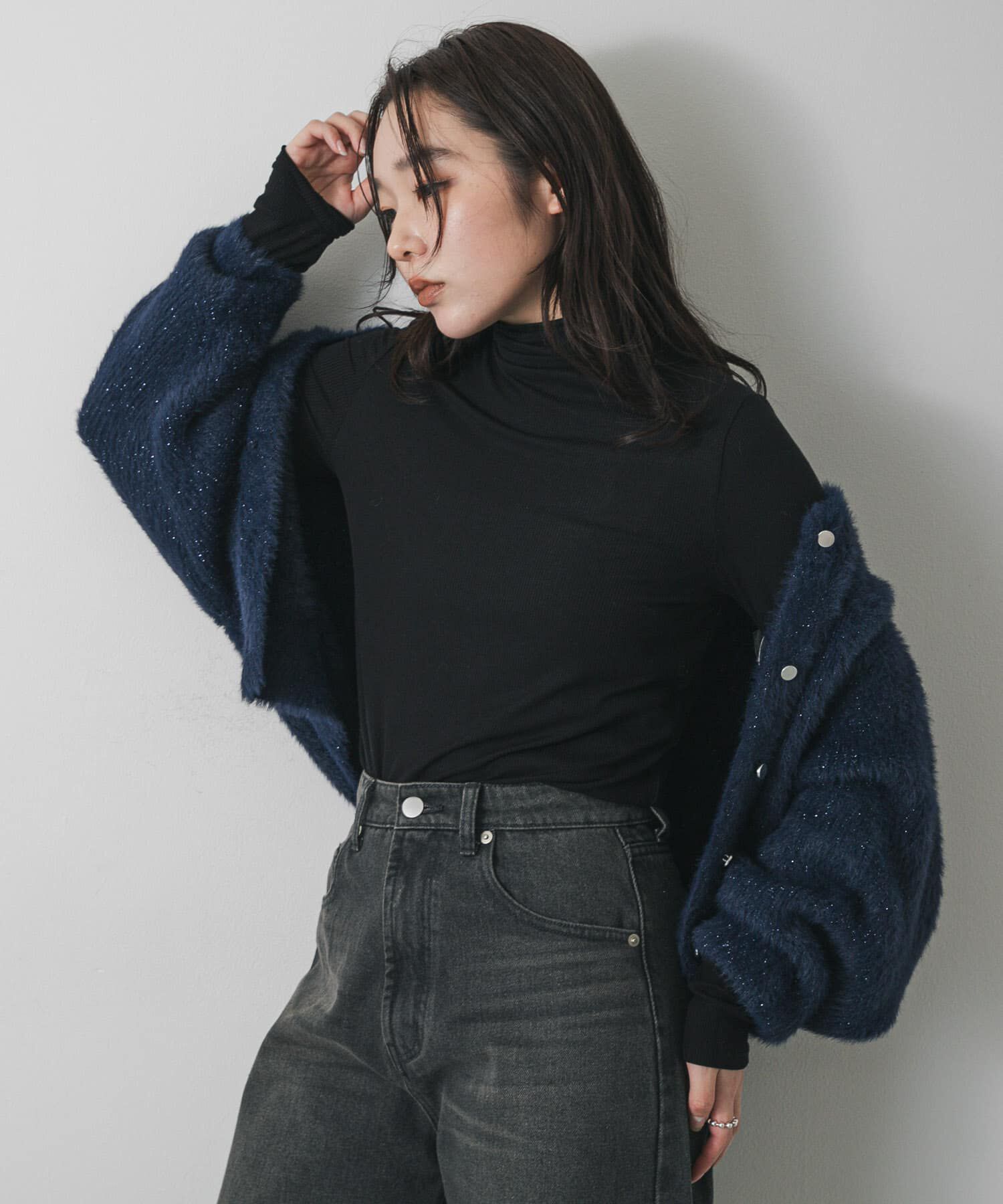 SENSE OF PLACE by URBAN RESEARCH「『一部WEB限定カラー』ラメシャギークロップドカーディガン」|カーディガン|