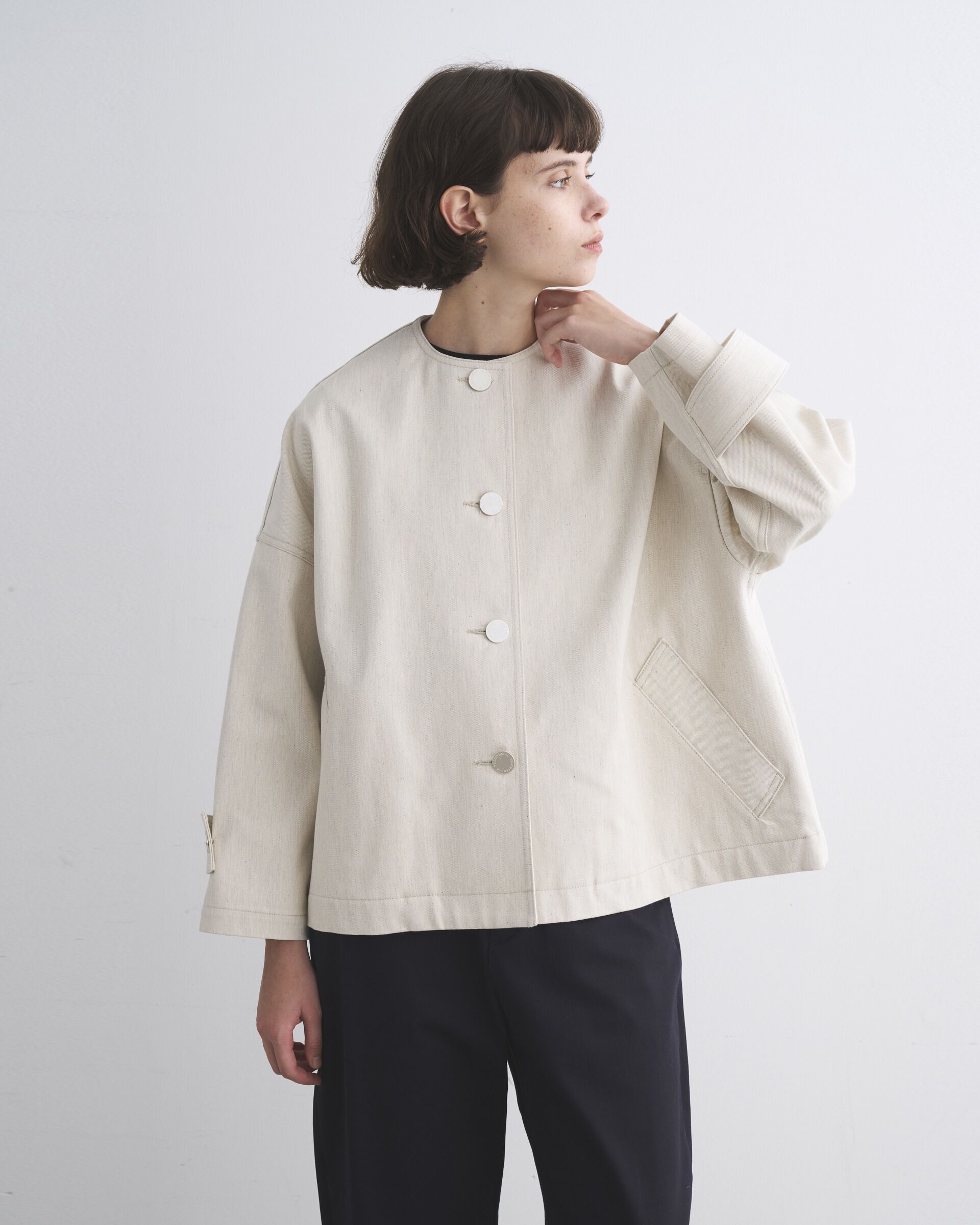 Traditional Weatherwear「MALTON NO COLLAR SHORT DENIM」|その他|