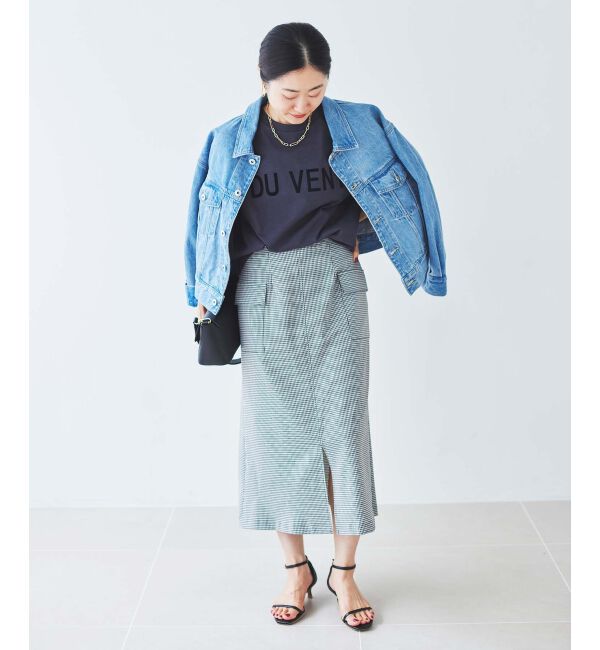 le.coeur blanc「ドライストレッチカーゴスカート」|スカート|