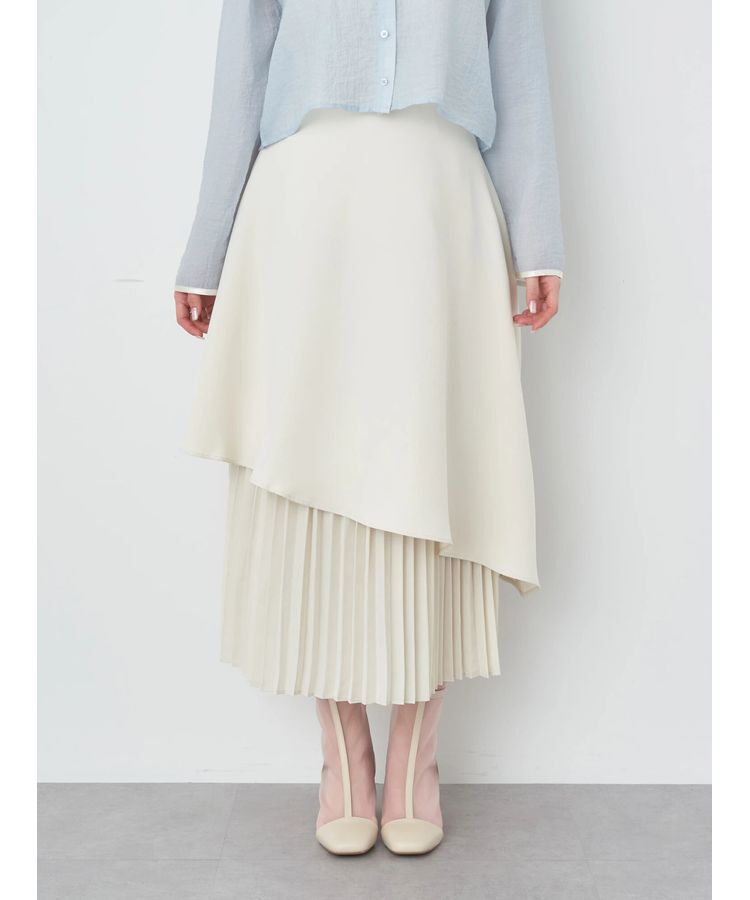 earth music&ecology「プリーツドッキングスカート」|スカート|