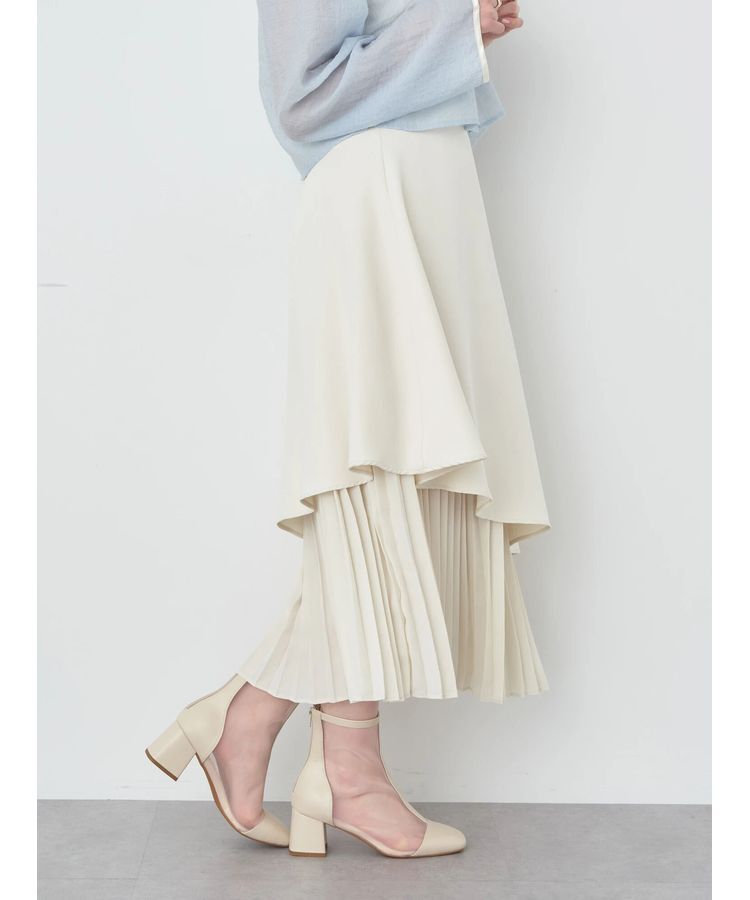 earth music&ecology「プリーツドッキングスカート」|スカート|