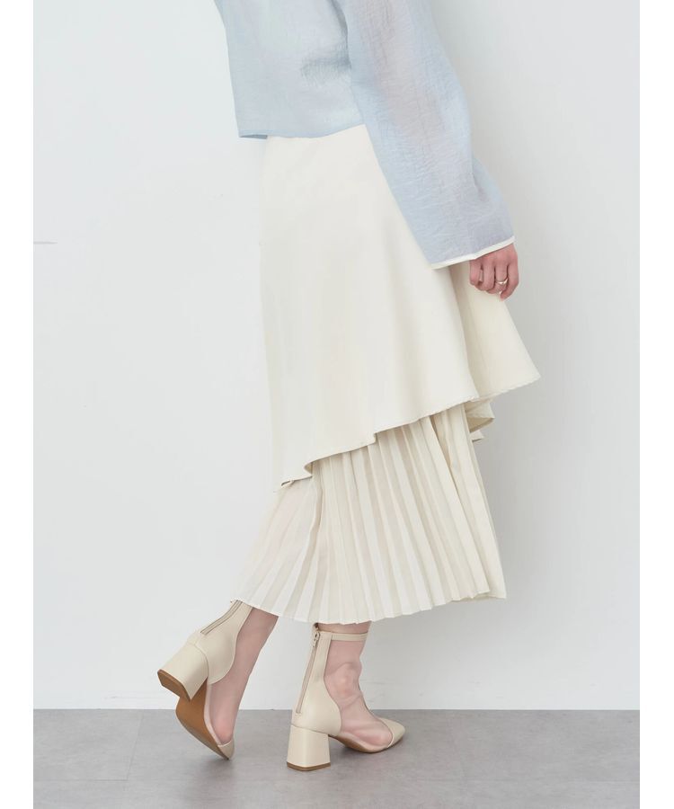 earth music&ecology「プリーツドッキングスカート」|スカート|