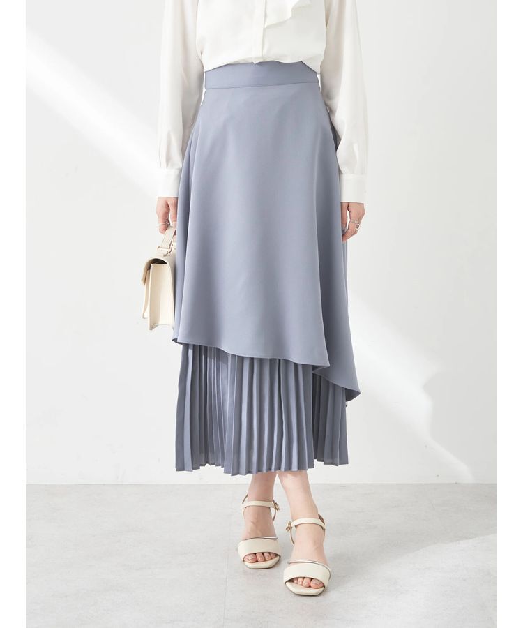 earth music&ecology「プリーツドッキングスカート」|スカート|