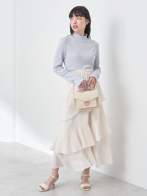 earth music&ecology「アシメラッフル段々スカート」|スカート|