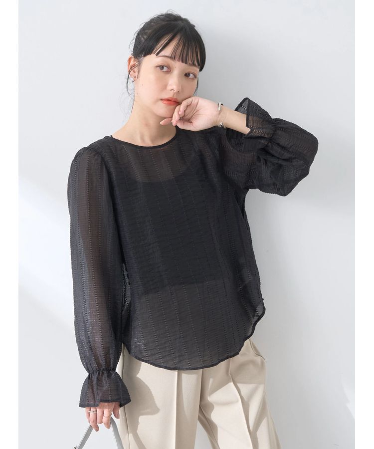 earth music&ecology「キャンディースリーブシアーブラウス」|シャツ・ブラウス|