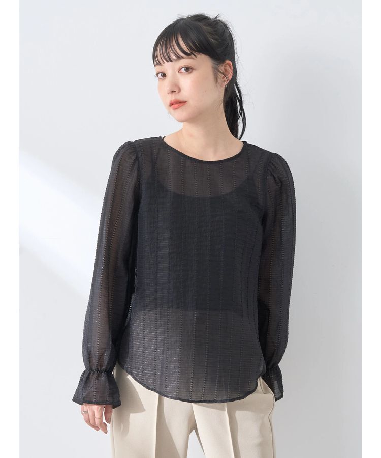 earth music&ecology「キャンディースリーブシアーブラウス」|シャツ・ブラウス|