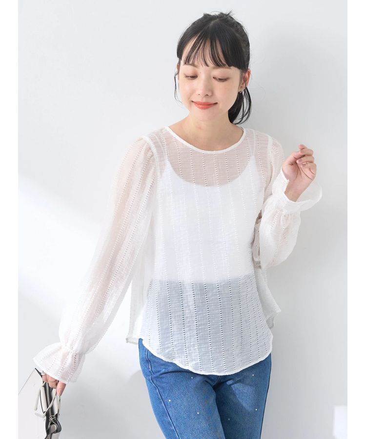 earth music&ecology「キャンディースリーブシアーブラウス」|シャツ・ブラウス|