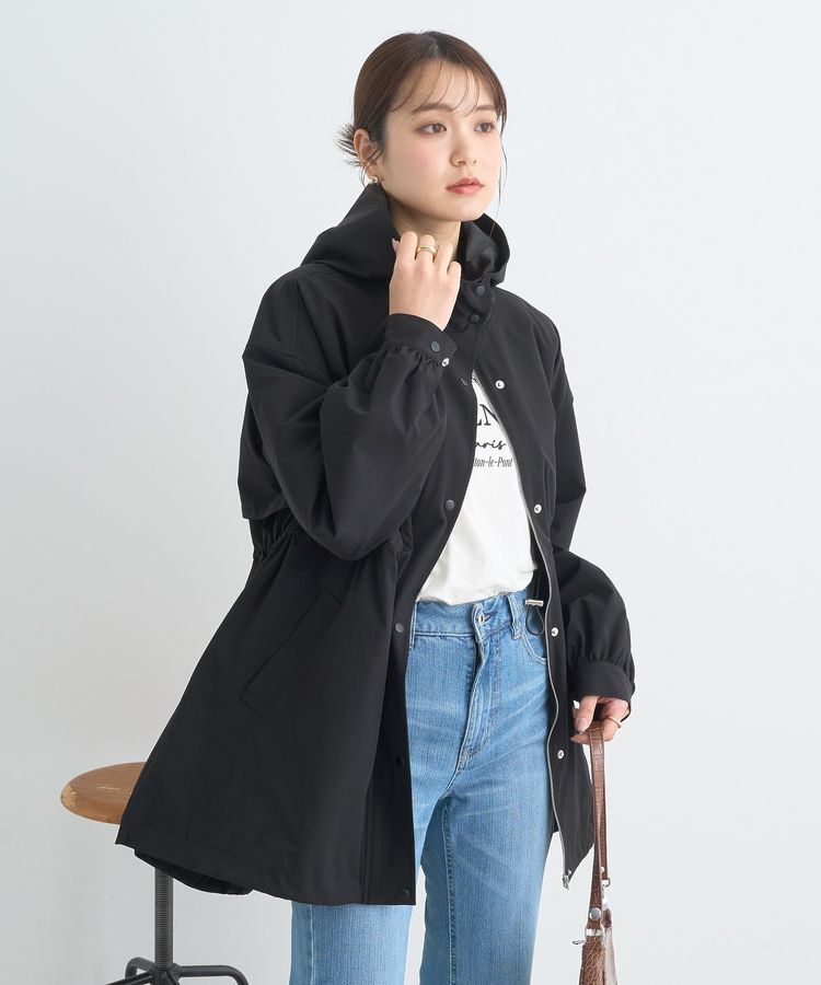 earth music&ecology「ドロストミドル丈パーカー」|ブルゾン・スタジャン|