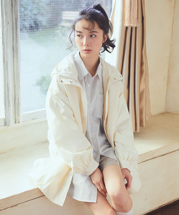 earth music&ecology「ドロストミドル丈パーカー」|ブルゾン・スタジャン|