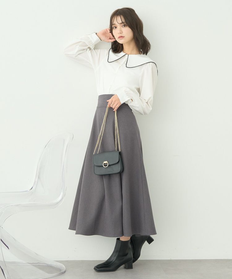 earth music&ecology「バックレースアップスカート」|フレア|