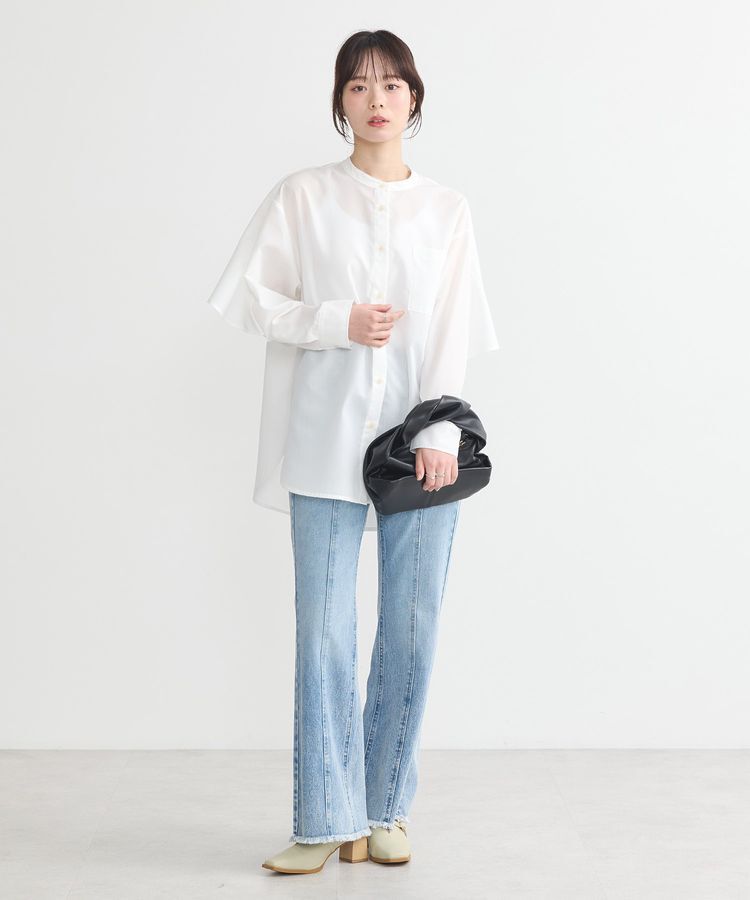 earth music&ecology「アンブレラヨークケープブラウス」|シャツ・ブラウス|
