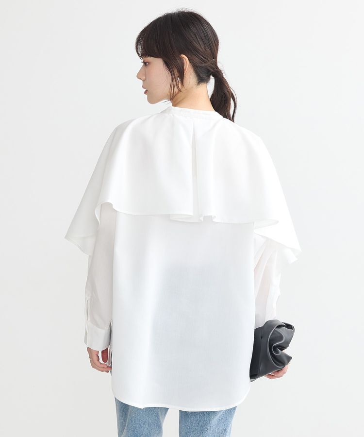 earth music&ecology「アンブレラヨークケープブラウス」|シャツ・ブラウス|