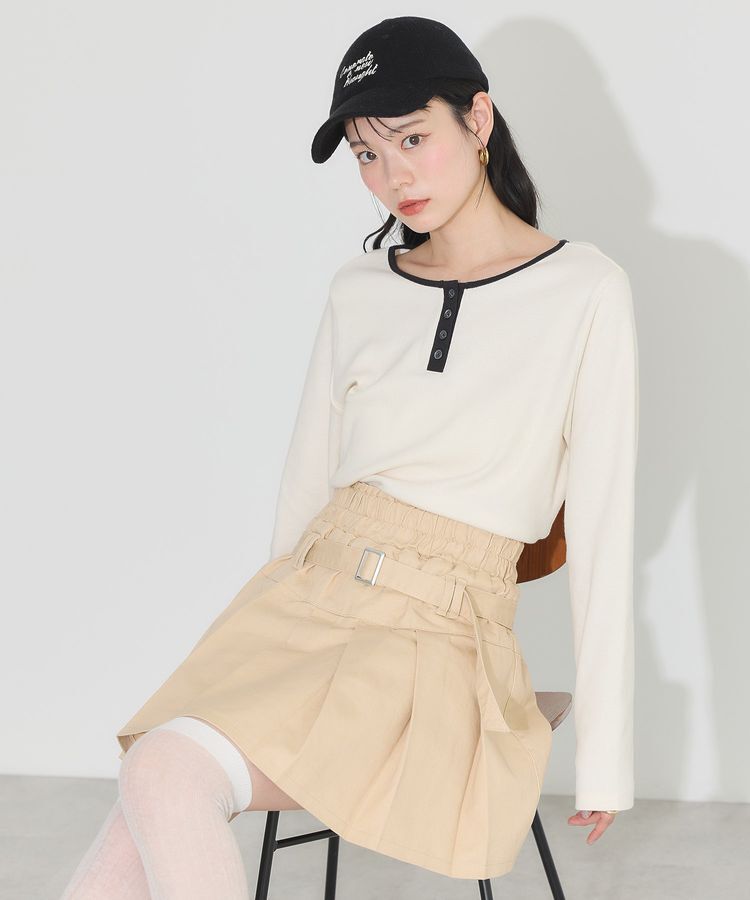 earth music&ecology「2WAY釦リブプルオーバー」|Tシャツ・カットソー|