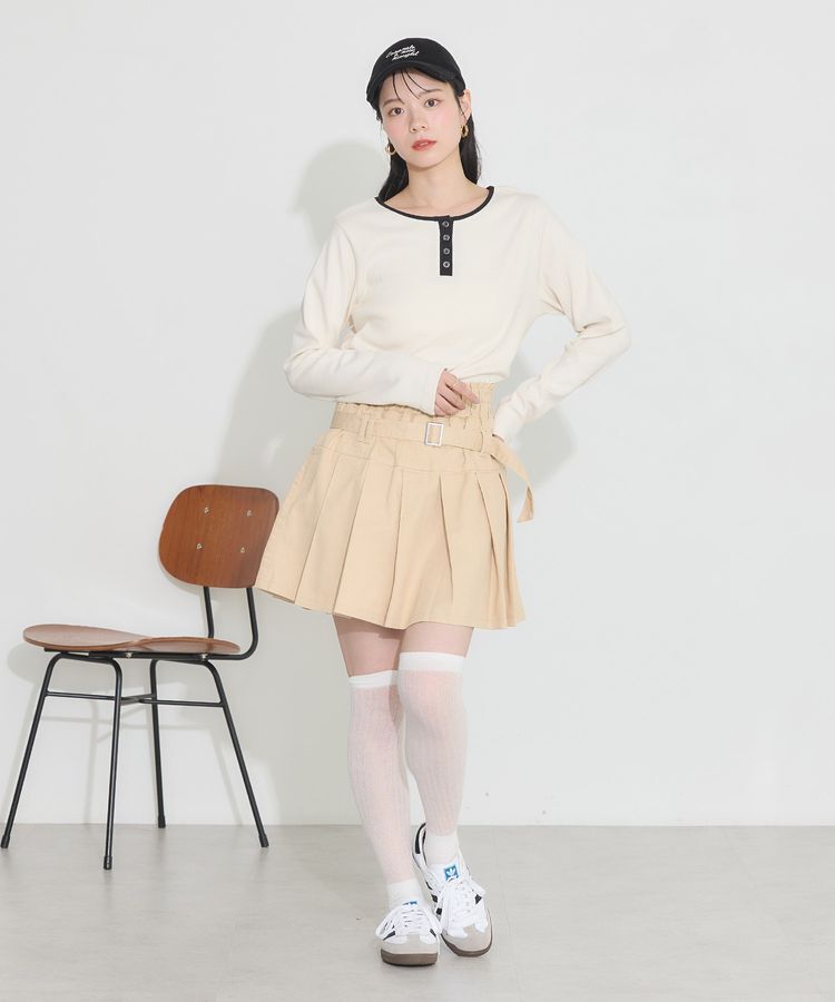 earth music&ecology「2WAY釦リブプルオーバー」|Tシャツ・カットソー|