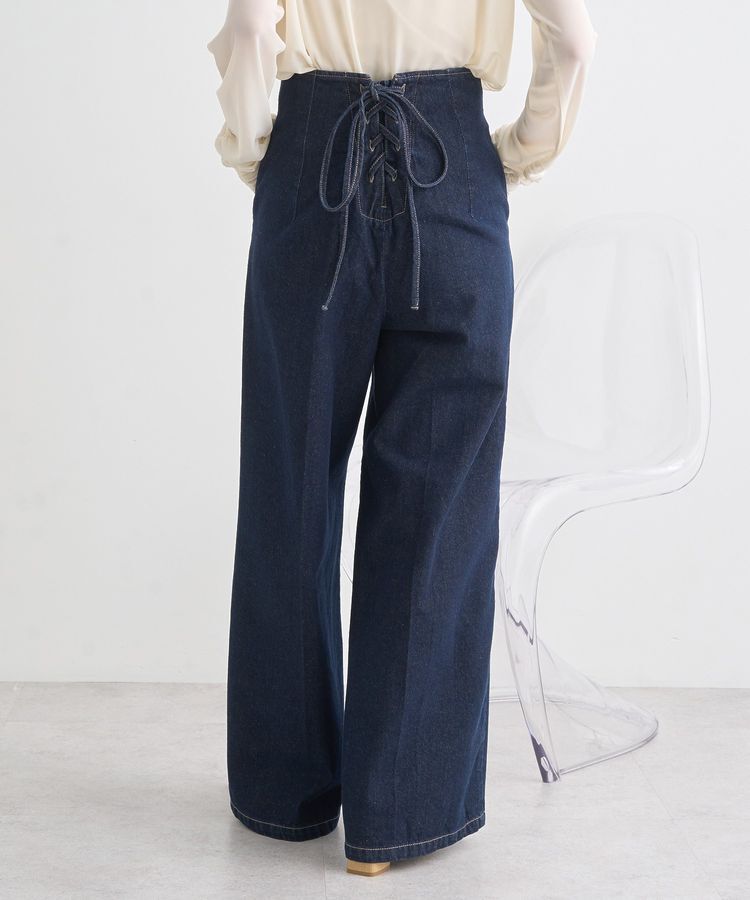 earth music&ecology「フロントZIPバックレースアップデニム」|デニム|