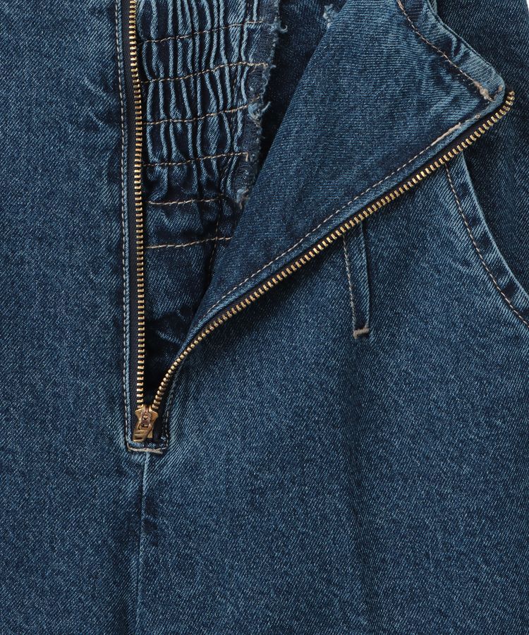 earth music&ecology「フロントZIPバックレースアップデニム」|デニム|