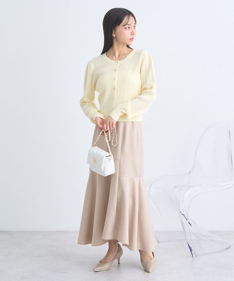 earth music&ecology「ミニケーブルコンパクトカーディガン」|カーディガン|