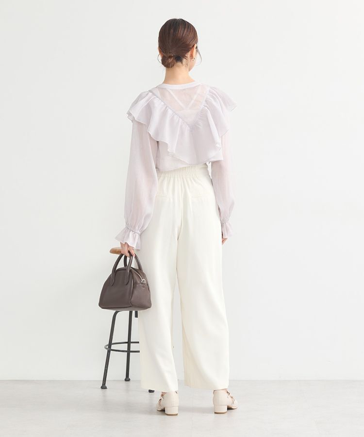 earth music&ecology「シアーラッフルショートボレロ」|シャツ・ブラウス|