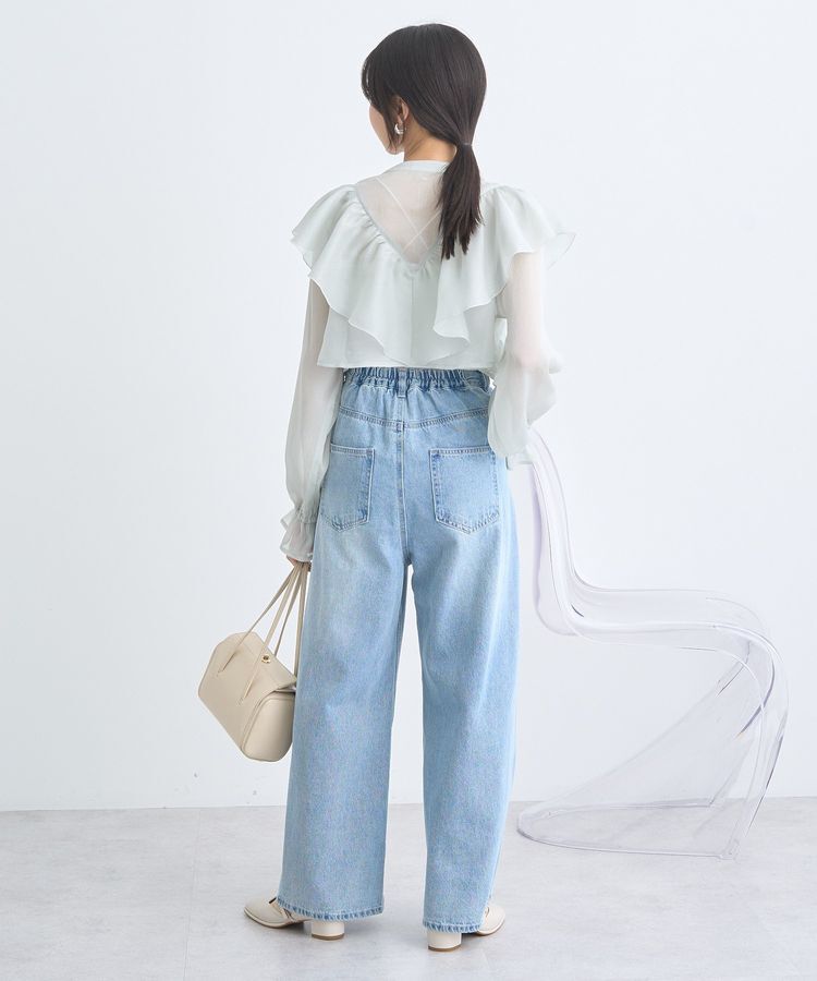 earth music&ecology「シアーラッフルショートボレロ」|シャツ・ブラウス|