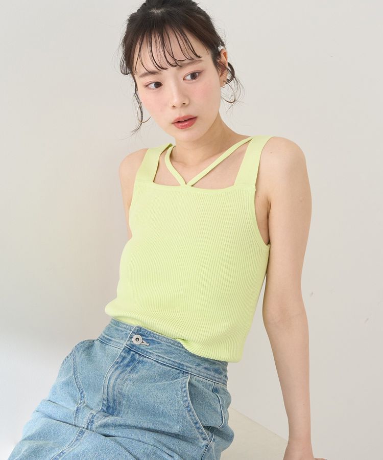 earth music&ecology「レイヤードニットタンクトップ」|キャミソール|