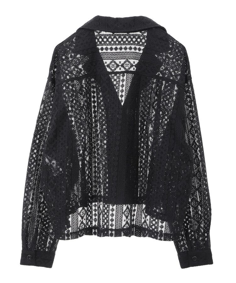 earth music&ecology「スパンコールレースショートシャツ」|シャツ・ブラウス|