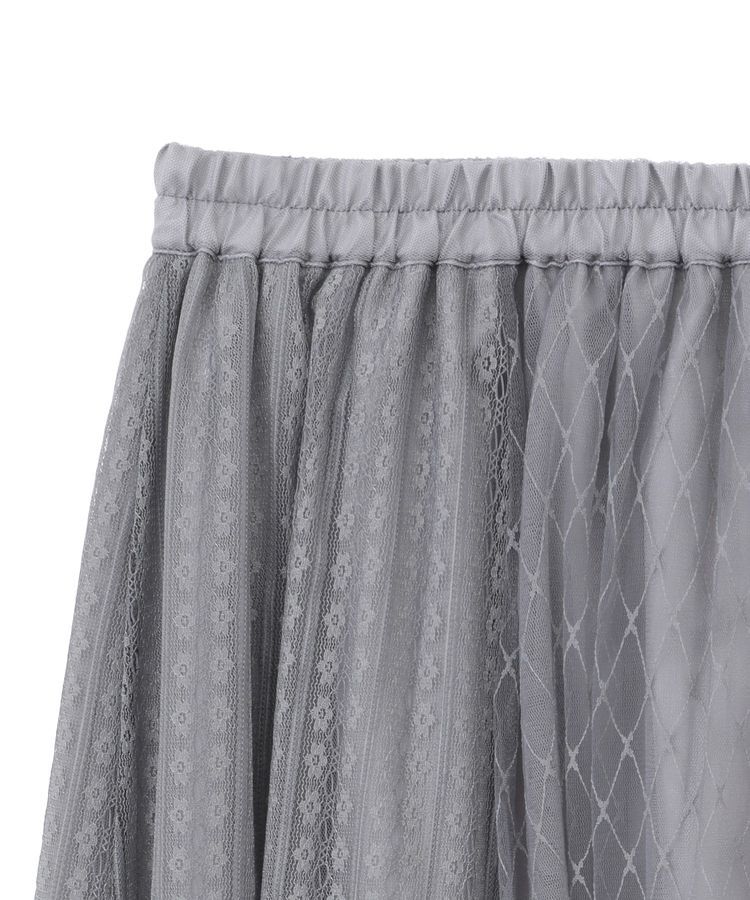 earth music&ecology「柄チュールヘムスカート」|フレア|